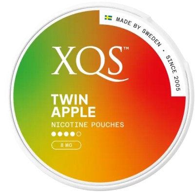 Снюс XQS Twin Apple 8 мг/г (бестабачный, тонкий)