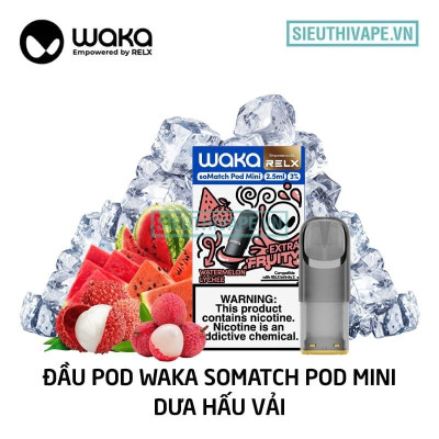 Картридж Waka soMatch Watermelon Lychee (Арбуз Личи) 3% 600 затяжек