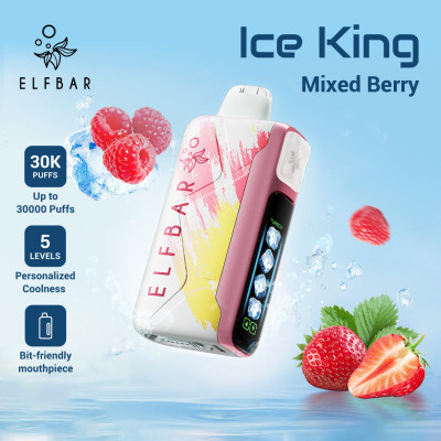 Электронная сигарета Elf Bar Ice king Mixed Berry (Микс Ягод) 5% 30000 затяжек