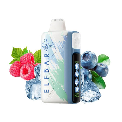Электронная сигарета Elf Bar Ice king Blue Razz Ice (Черника Малина Лед) 5% 30000 затяжек