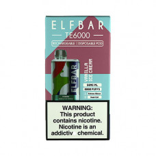 Электронная сигарета Elf Bar TE6000 Vanilla ice cream (Ванильное мороженное) 5% 6000 затяжек