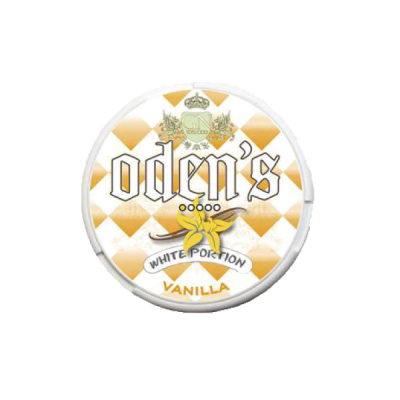 Снюс Odens Vanilla White Portion 9 мг/г (табачный, толстый)