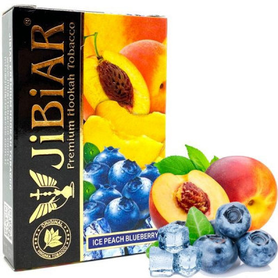 Табак для кальяна Jibiar Ice Peach Blueberry (Лед Персик Черника) 50 гр