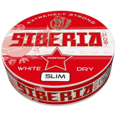 Снюс Siberia -80 Degrees White Dry - slim 43 мг/г (табачный, тонкий)