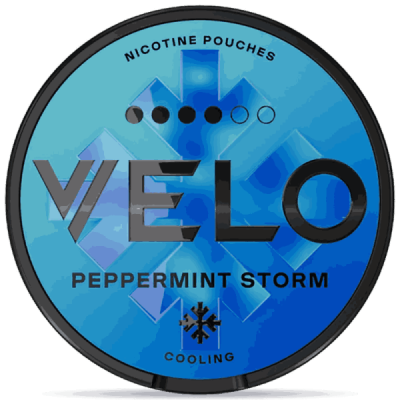 Снюс VELO Peppermint Storm 14 г 10.9 мг/г (перечная свежесть, безтабачный, тонкий)