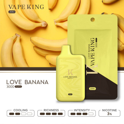 Электронная сигарета VAPEKING Zero 3000 затяжек - Love Banana
