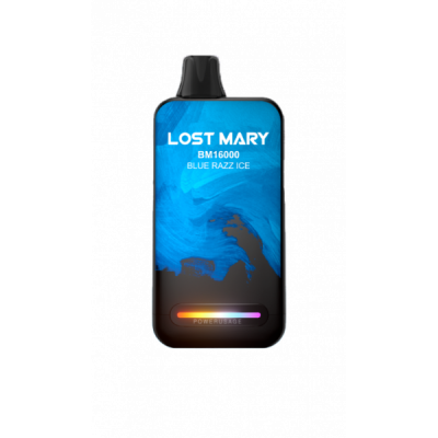 Электронная сигарета Lost Mary BM16000 Blue Razz Ice (Голубика Малина Лед) 2% 16000 затяжек