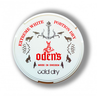 Снюс Oden's Cold Extreme White Dry 13 мг/г (табачный, толстый)