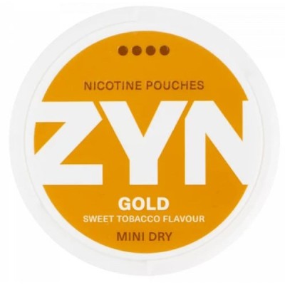 Снюс ZYN Gold Extra Strong Mini Dry 15 мг/г (бестабачный, тонкий)