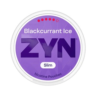Снюс ZYN Slim Blackcurrant Ice 13 мг/г (бестабачный, тонкий)